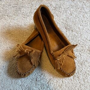 Minnetonka Brown Suede Moccasins